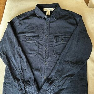 H&M dark blue casual button down